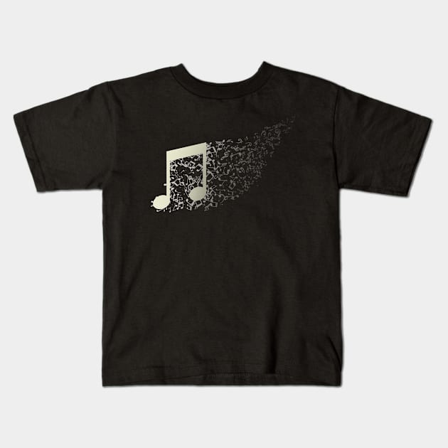 abstract music notes Kids T-Shirt by psychoshadow